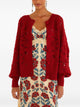 Farm Rio Red Acrylic Polyamide Wool Sweater