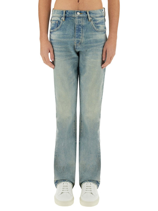 Purple Brand "Coated Flare" Jeans