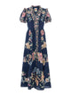 Farm Rio Dark Blue Maira Floral Dress