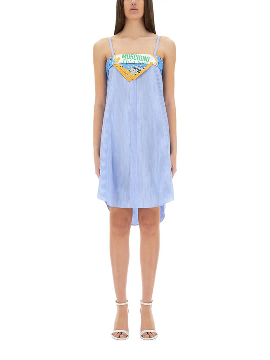 Moschino Jeans Patchwork Cotton Dress
