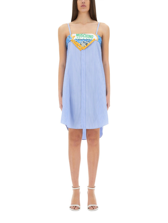 Moschino Jeans Patchwork Cotton Dress