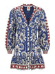 Farm Rio Luna Blue Mini Dress