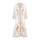 Zimmermann White Indra Plunge Linen Midi Dress