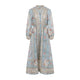 Zimmermann Blue Tapestry Floral Roselight Plunge Midi Dress