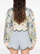 Farm Rio Top Ml Natural Celeste Est Flores Pajaro