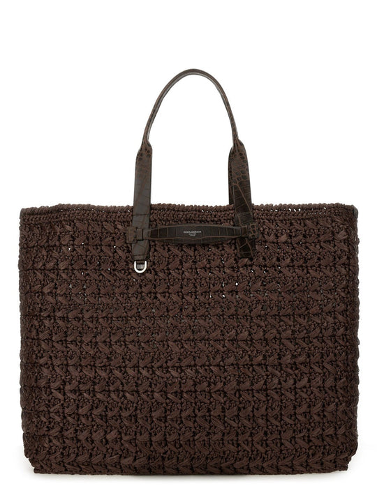 Dolce & Gabbana Woven Mesh Shopping Bag