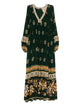 Farm Rio Green Silk Floral Print Dresses