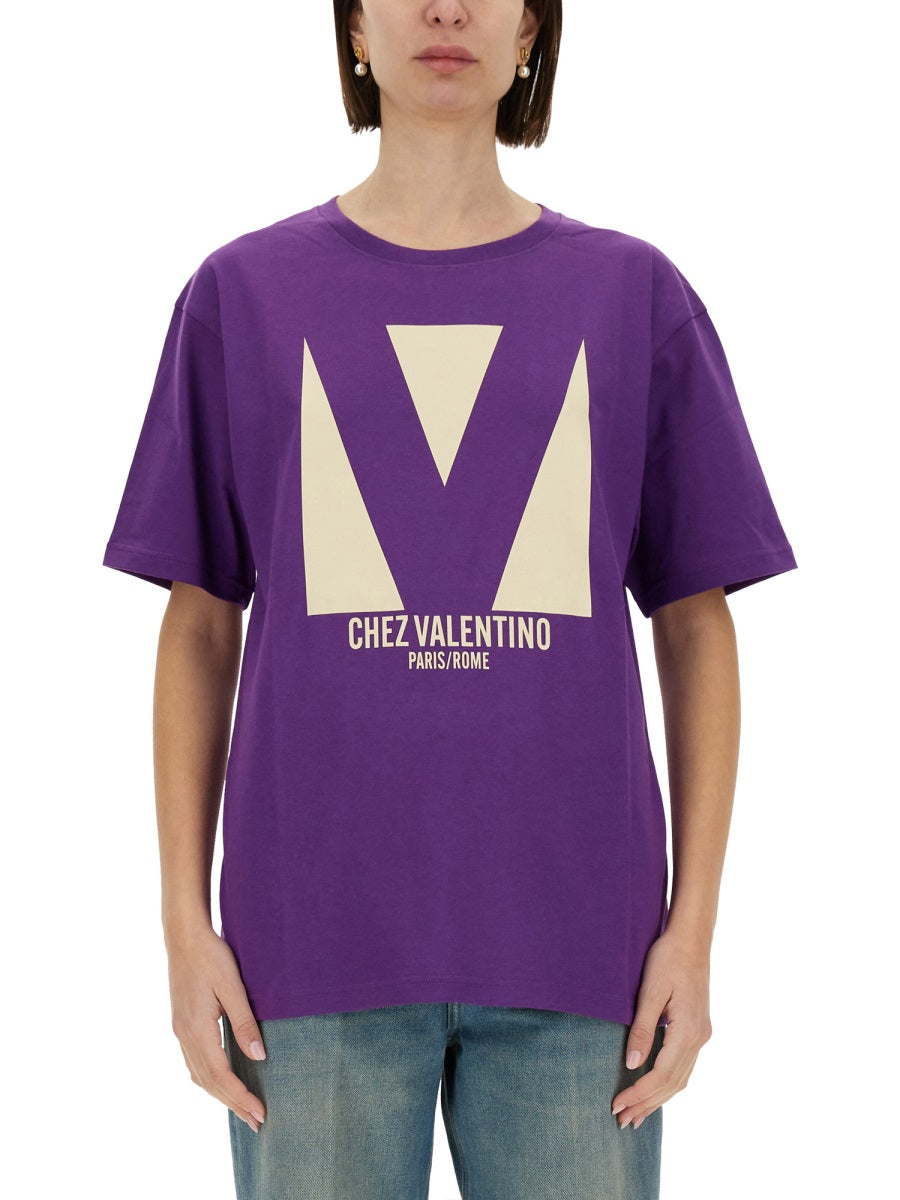 Valentino "Chez Valentino" Print T-Shirt
