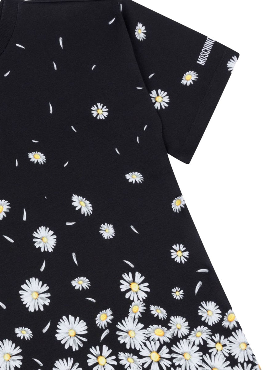 Moschino Daisy Dress In Black