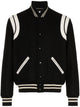 Saint Laurent Black Wool Blend Bomber Jacket