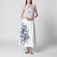Farm Rio Coast Stars Printed Linen Midi Dress