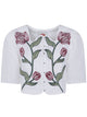 Farm Rio "Flower" Crop Top Short Sleeve