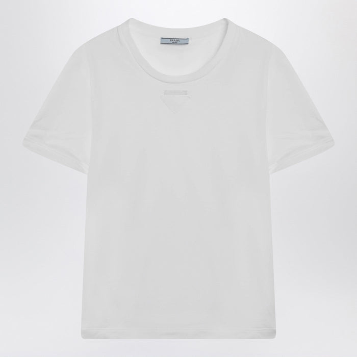 Prada White Cotton Jersey T-Shirt