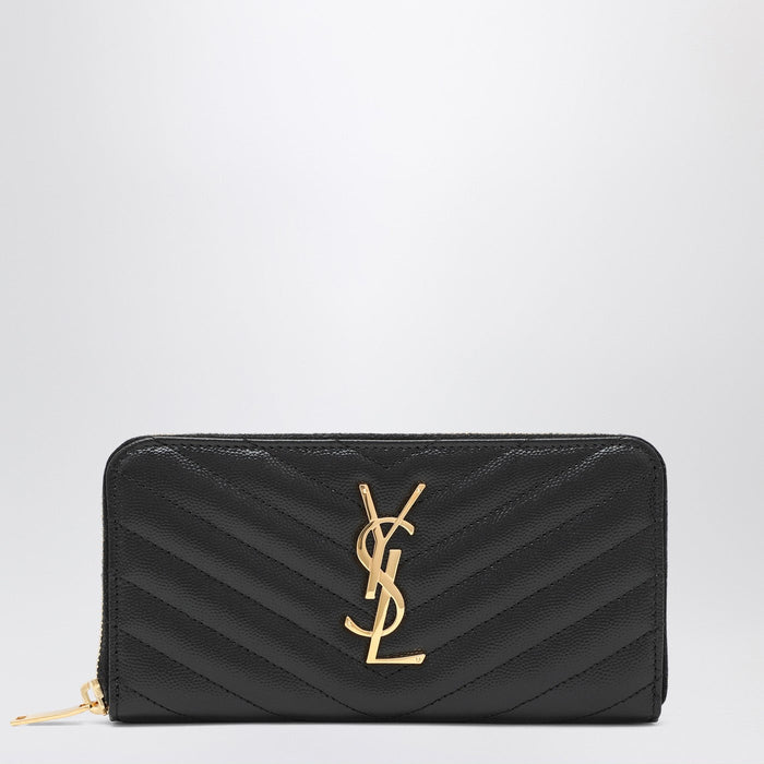 Saint Laurent Black Cassandre Matelassé Wallet