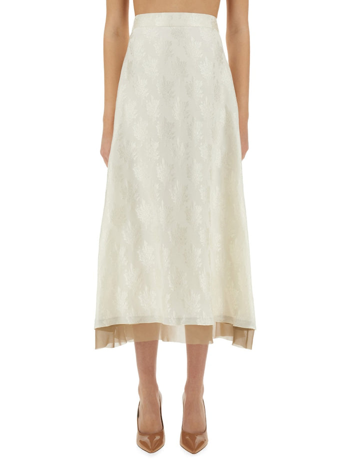 Fendi Ff Silk Skirt