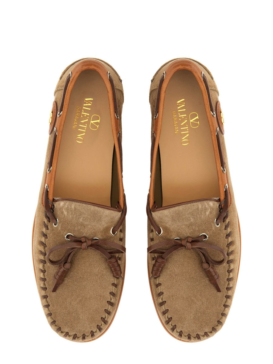 Valentino Garavani "Palm Avenue" Boat Moccasin
