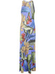 Farm Rio "Banana Grapes" Blue Sleveless Maxi Dress