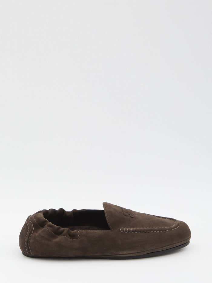Celine Adam Loafers In Suede