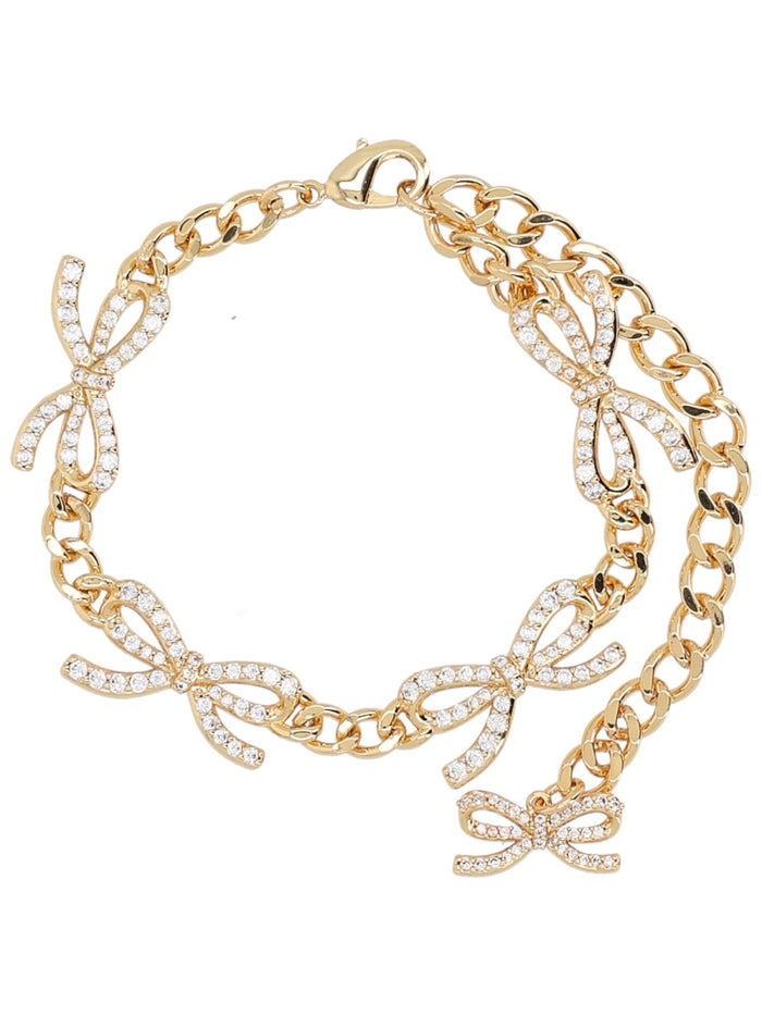 Self-Portrait "Crystal Bow" Bracelet