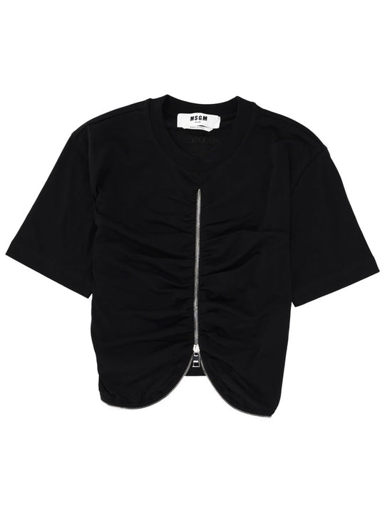 Msgm Zippered T-Shirt