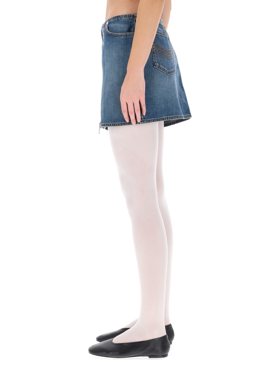 Jean Paul Gaultier Miniskirt With Double Zipper
