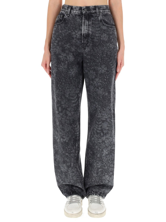 Golden Goose Jeans With Floral Pattern