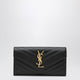 Saint Laurent Large Cassandre Matelassé Wallet In Black