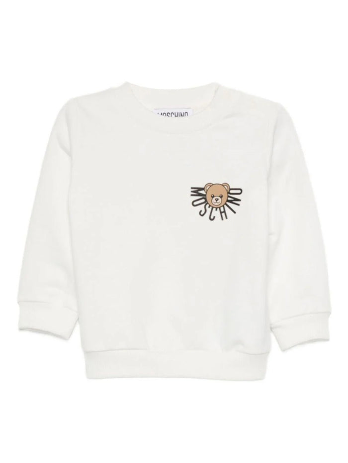 Moschino Hoodless Sweatshirt With Logo