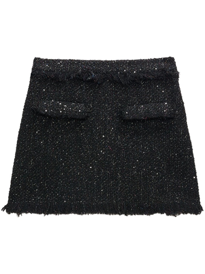 Msgm Black Polyester Skirt