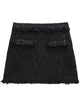 Msgm Black Polyester Skirt