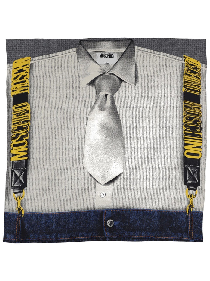 Moschino Silk Scarf With Print