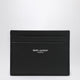 Saint Laurent Black Textured Leather Card Holder