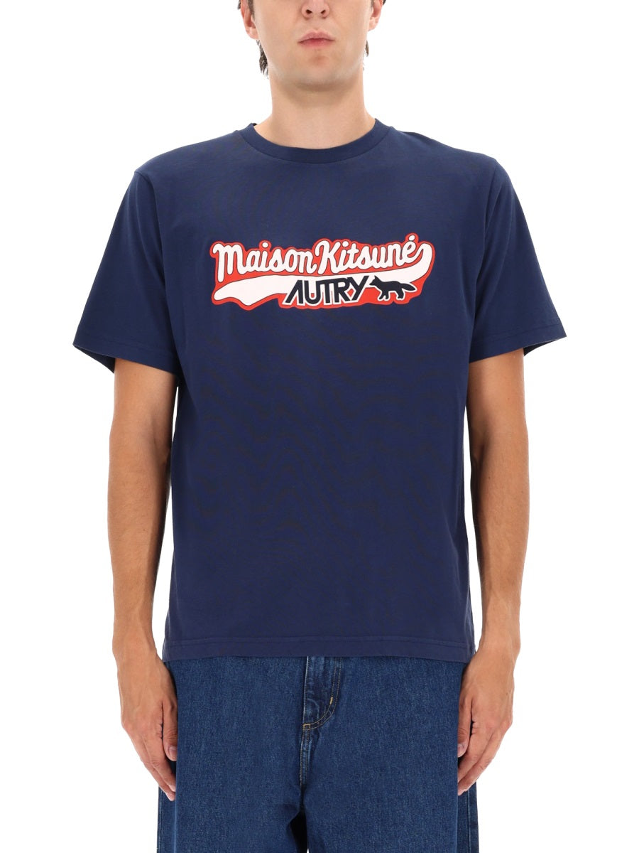 Autry X Maison Kitsuné Autry X Maison Kitsuné Logo T-Shirt