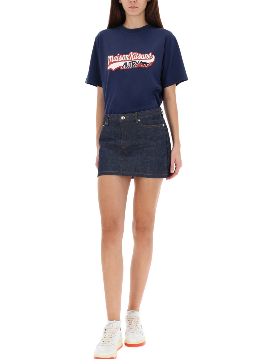 Autry X Maison Kitsuné Autry X Maison Kitsuné Logo T-Shirt