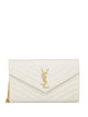 Saint Laurent Ivory Leather Clutch