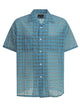 Beams Plus "Open Collar Nylon Airy Plaid" Casual Shirt