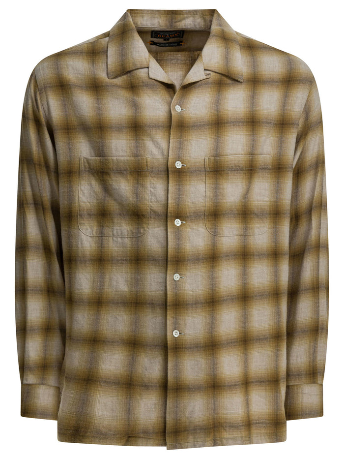 Beams Plus Brown Cotton Wool Shirt