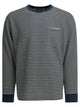 Beams Plus Blue Cotton Striped Crewneck T-Shirt