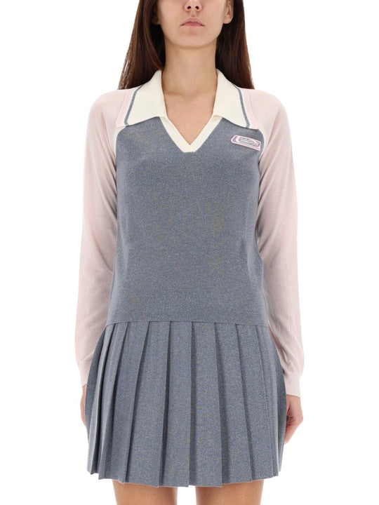 Casablanca Long Sleeve Tennis Polo Shirt