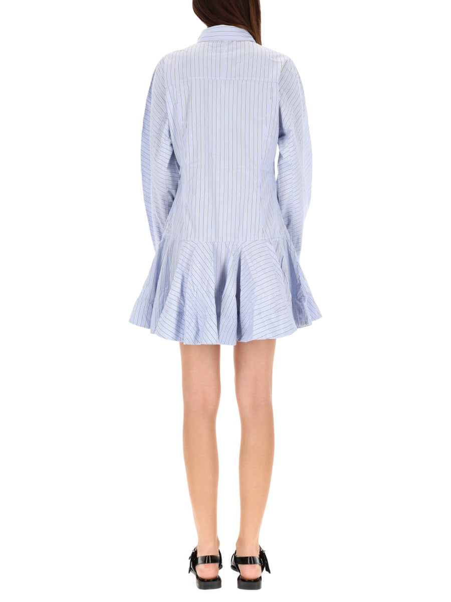 Ganni Striped Chemisier Dress