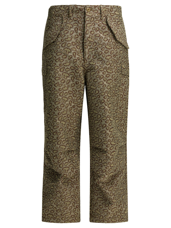 Beams Plus Beige Polyester Cotton Trousers