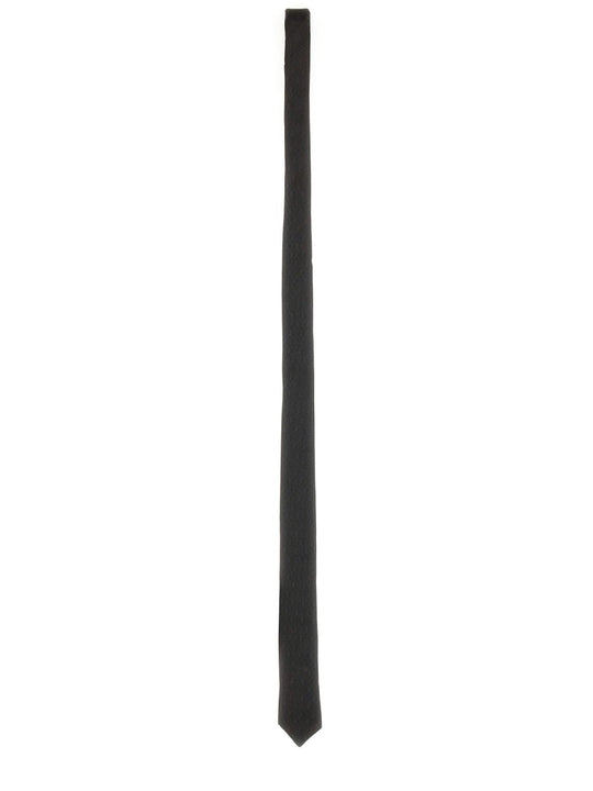 Saint Laurent Monogram Thin Jacquard Tie