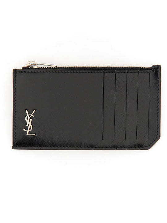 Saint Laurent Leather Card Holder