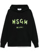 Msgm Relaxed Fit Logo Print Cotton Hoodie