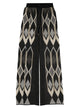 Circus Hotel Pants With Geometric Lamé Jacquard Design