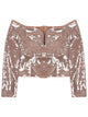 Self-Portrait Sequined Sleeveless Top