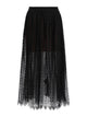 Self-Portrait Lace Midi Skirt