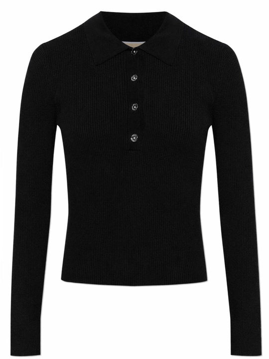 Michael By Michael Kors Long-Sleeved Polo Shirt