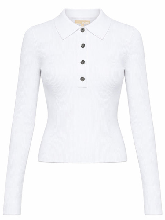 Michael By Michael Kors Long-Sleeved Polo Shirt