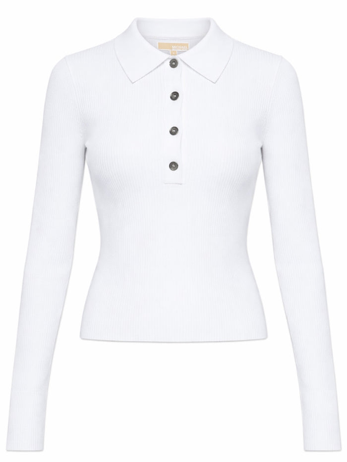 Michael By Michael Kors Long-Sleeved Polo Shirt